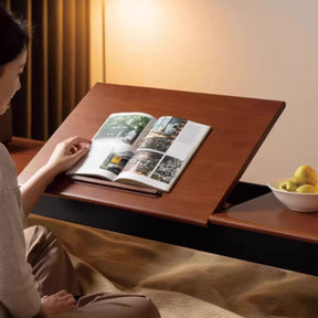 Noelle 215cm Solid Liriodendron Wood Mobile Over-bed Desk / Bed-end Table For Home