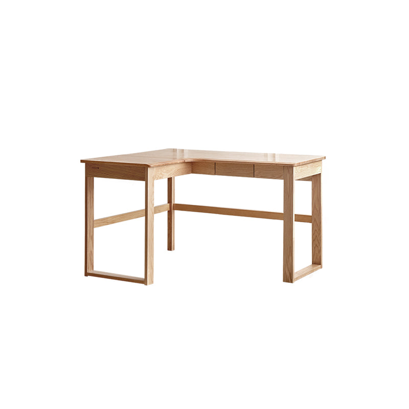Neville 1.2m/1.4m/1.6m Fraxinus Mandshurica Wood Single Corner Storage Office Desk/Computer Table