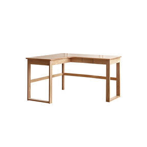 Neville 1.2m/1.4m/1.6m Fraxinus Mandshurica Wood Single Corner Storage Office Desk/Computer Table