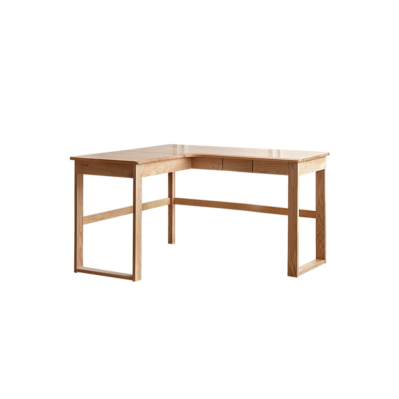 Neville 1.2m/1.4m/1.6m Fraxinus Mandshurica Wood Single Corner Storage Office Desk/Computer Table