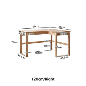 Neville 1.2m/1.4m/1.6m Fraxinus Mandshurica Wood Single Corner Storage Office Desk/Computer Table