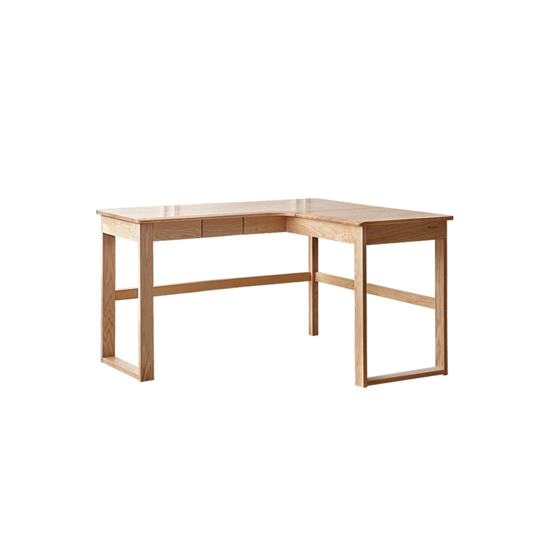 Neville 1.2m/1.4m/1.6m Fraxinus Mandshurica Wood Single Corner Storage Office Desk/Computer Table