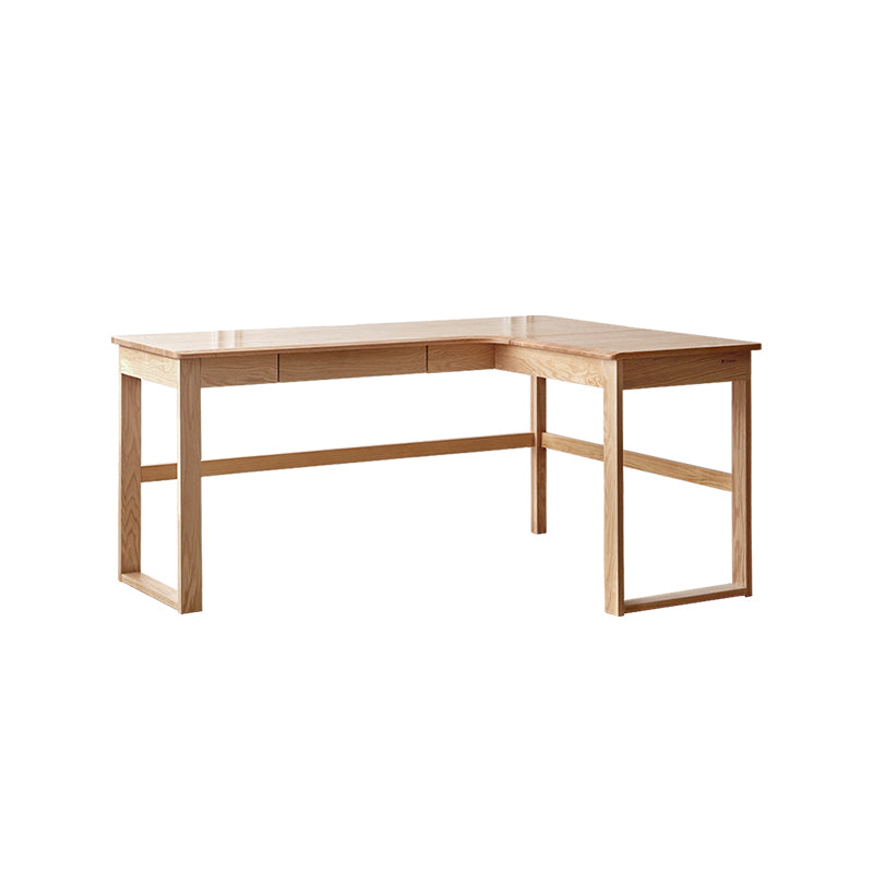 Neville 1.2m/1.4m/1.6m Fraxinus Mandshurica Wood Single Corner Storage Office Desk/Computer Table