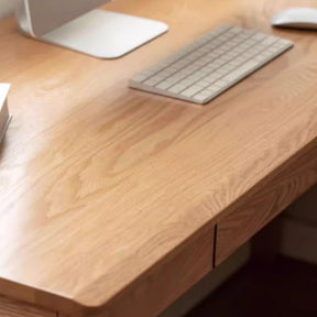 Neville 1.2m/1.4m/1.6m Fraxinus Mandshurica Wood Single Corner Storage Office Desk/Computer Table