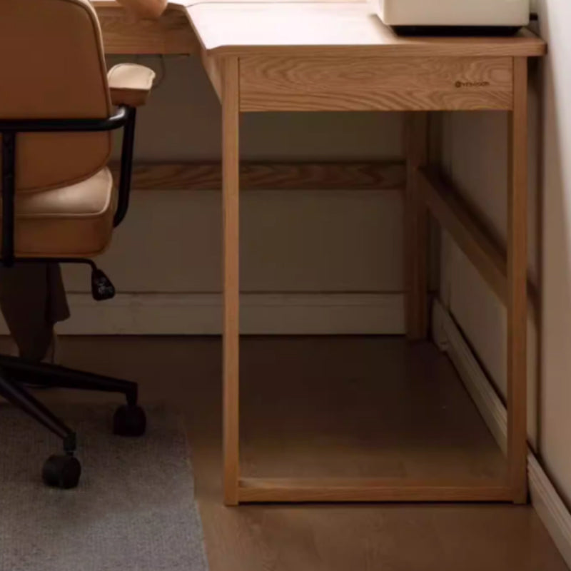 Neville 1.2m/1.4m/1.6m Fraxinus Mandshurica Wood Single Corner Storage Office Desk/Computer Table
