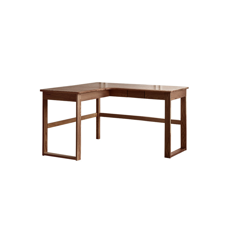 Neville 1.2m/1.4m/1.6m Fraxinus Mandshurica Wood Single Corner Storage Office Desk/Computer Table