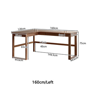 Neville 1.2m/1.4m/1.6m Fraxinus Mandshurica Wood Single Corner Storage Office Desk/Computer Table