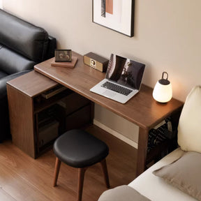 Nolan 1.2m/1.4m FAS-Graded Solid American Oak Wood Single Corner Storage Office Desk/Computer Table With Bookcase