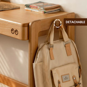 Penelope 80cm/100cm/120cm Solid Beech Wood Height Adjustable Single Study/Office Desk/Table With Drawer For Study Room
