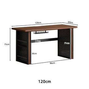 Quincy 1.2m/1.4m FAS-Graded Solid Black Walnut Wood Single Storage Office Desk/Computer Table For Study Room