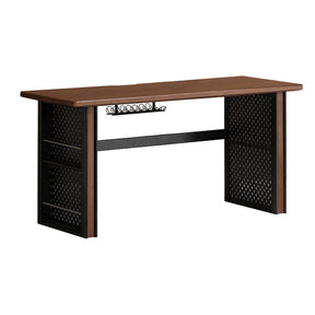 Quincy 1.2m/1.4m FAS-Graded Solid Black Walnut Wood Single Storage Office Desk/Computer Table For Study Room