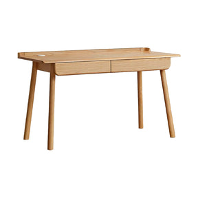 Abrielle 120cm FAS-Graded Solid American Oak Wood Desk/Table With Drawer Natural Wood Color