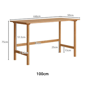Achilles 80cm/100cm FAS-Graded Solid American Oak Wood Desk/Table Natural Wood Color
