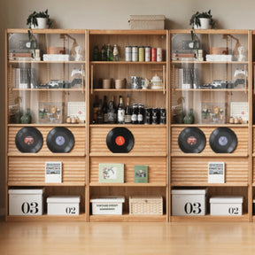 Kyson 85cm FAS-Graded Solid American Oak Wood Floor-standing Bookcase Display Shelf & Storage
