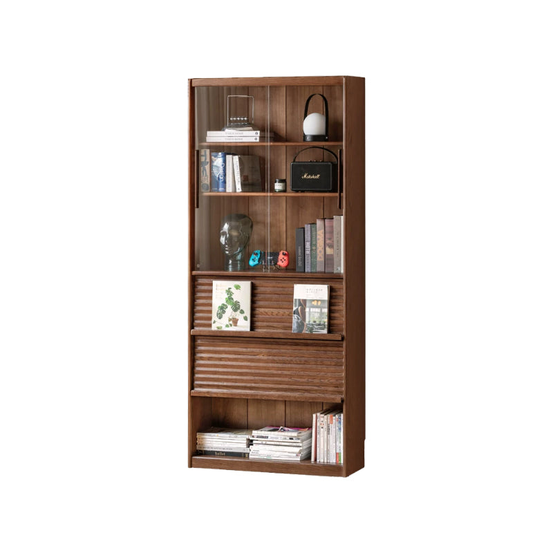 Kyson 85cm FAS-Graded Solid American Oak Wood Floor-standing Bookcase Display Shelf & Storage
