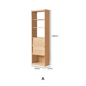 Lane 60cm/85cm Solid Beech Wood Floor-standing Bookcase Display Shelf & Storage