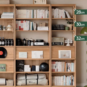 Lane 60cm/85cm Solid Beech Wood Floor-standing Bookcase Display Shelf & Storage