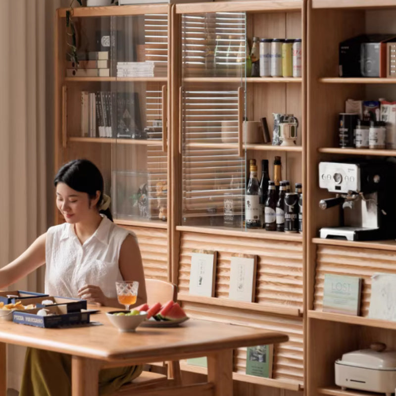 Lane 60cm/85cm Solid Beech Wood Floor-standing Bookcase Display Shelf & Storage