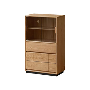 Jordon 70cm FAS-Graded Solid American Oak Wood Bookcase Display Shelf/Storage Cabinet With Lighting