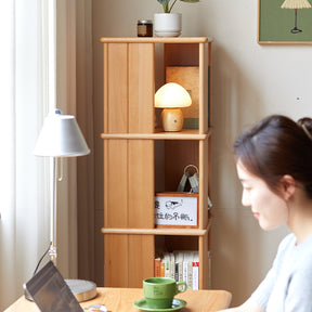 Laurel 40cm Solid Beech Wood 360-degree Rotating Floor Bookcase Bookshelf/Storage Rack