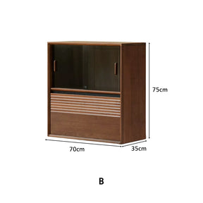 Juniper 70cm Solid Merpauh Wood Floor-standing Modular Storage Cabinet Chest Set for Home