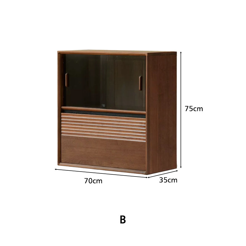 Juniper 70cm Solid Merpauh Wood Floor-standing Modular Storage Cabinet Chest Set for Home