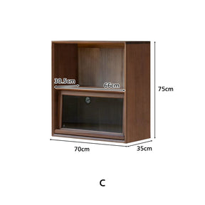 Juniper 70cm Solid Merpauh Wood Floor-standing Modular Storage Cabinet Chest Set for Home