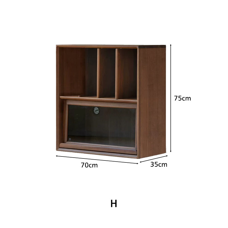 Juniper 70cm Solid Merpauh Wood Floor-standing Modular Storage Cabinet Chest Set for Home