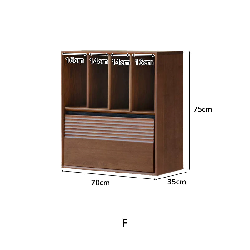 Juniper 70cm Solid Merpauh Wood Floor-standing Modular Storage Cabinet Chest Set for Home