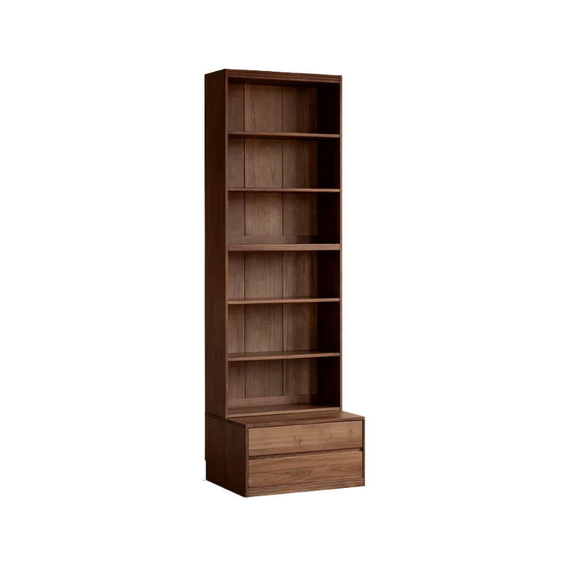 Martina FAS-Graded Solid Black Walnut Wood Floor-standing Bookcase Modular Display Shelf & Storage With Seat/Drawer Multiple Model