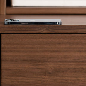 Martina FAS-Graded Solid Black Walnut Wood Floor-standing Bookcase Modular Display Shelf & Storage With Seat/Drawer Multiple Model