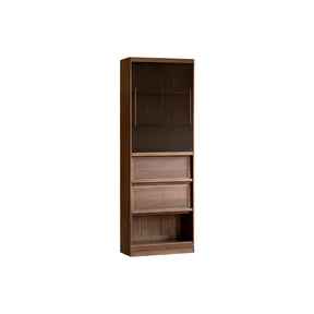 Martina FAS-Graded Solid Black Walnut Wood Floor-standing Bookcase Modular Display Shelf & Storage With Seat/Drawer Multiple Model