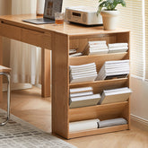 Millicent 55cm FAS-Graded Solid American Oak Wood Classic Design Bookcase Display Shelf & Storage Na