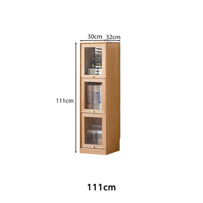 Orlando 110cm/145cm/180cm Height FAS-Graded Solid American Oak Wood Flip-door Bookcase Bookshelf/Storage Rack