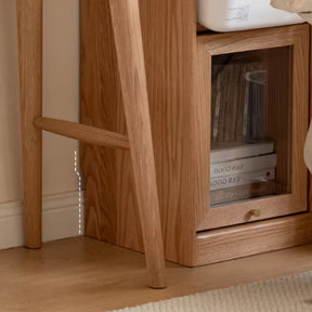 Orlando 110cm/145cm/180cm Height FAS-Graded Solid American Oak Wood Flip-door Bookcase Bookshelf/Storage Rack