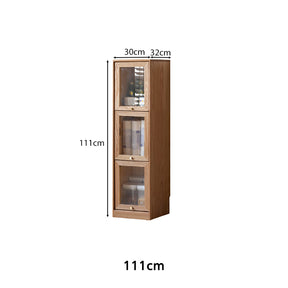 Orlando 110cm/145cm/180cm Height FAS-Graded Solid American Oak Wood Flip-door Bookcase Bookshelf/Storage Rack
