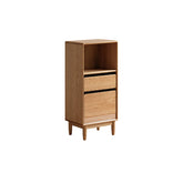 Oona 45cm/65cm FAS-Graded Solid American Oak Wood Bookcase Display Shelf/Storage Cabinet With Lighting