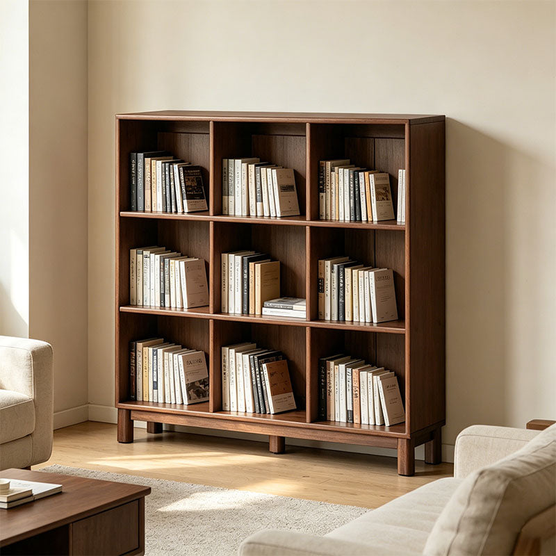 Phoebe 39cm/76cm/113cm/150cm Merpauh Wood Storage Cabinet Chest/Bookcase With Leg for Home Walnut Color