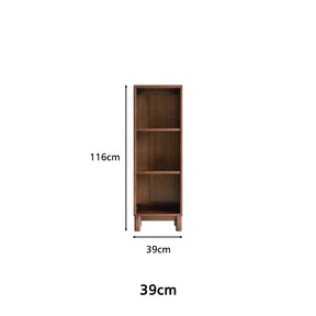 Phoebe 39cm/76cm/113cm/150cm Merpauh Wood Storage Cabinet Chest/Bookcase With Leg for Home Walnut Color
