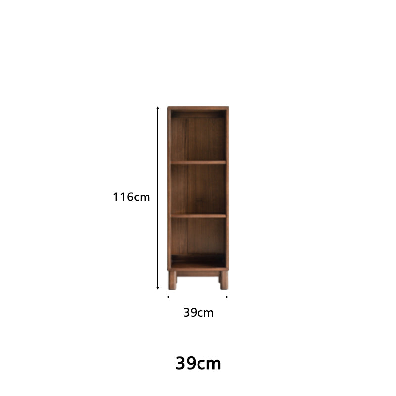 Phoebe 39cm/76cm/113cm/150cm Merpauh Wood Storage Cabinet Chest/Bookcase With Leg for Home Walnut Color