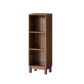 Phoebe 39cm/76cm/113cm/150cm Merpauh Wood Storage Cabinet Chest/Bookcase With Leg for Home Walnut Color