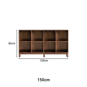 Phoebe 39cm/76cm/113cm/150cm Merpauh Wood Storage Cabinet Chest/Bookcase With Leg for Home Walnut Color