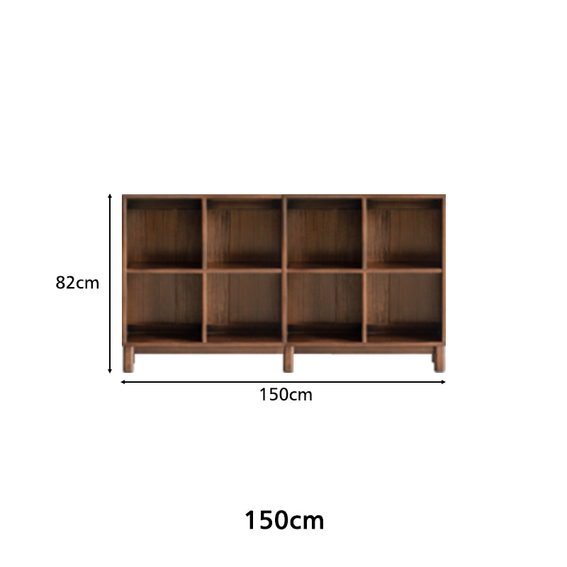 Phoebe 39cm/76cm/113cm/150cm Merpauh Wood Storage Cabinet Chest/Bookcase With Leg for Home Walnut Color