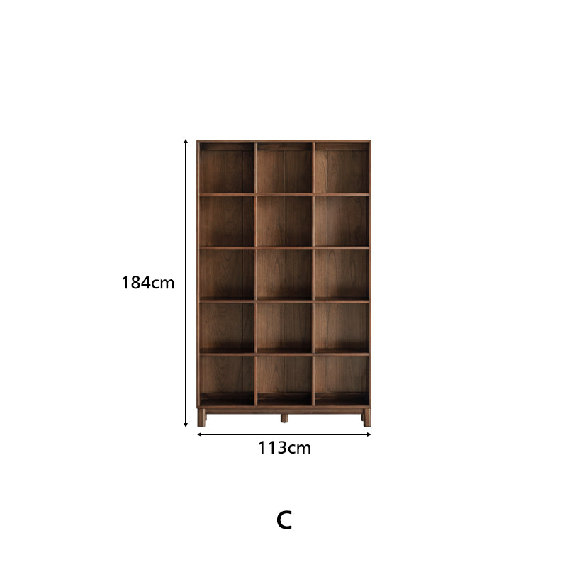 Phoebe 39cm/76cm/113cm Merpauh Wood Storage Cabinet Chest/Bookcase With Leg for Home Walnut Color