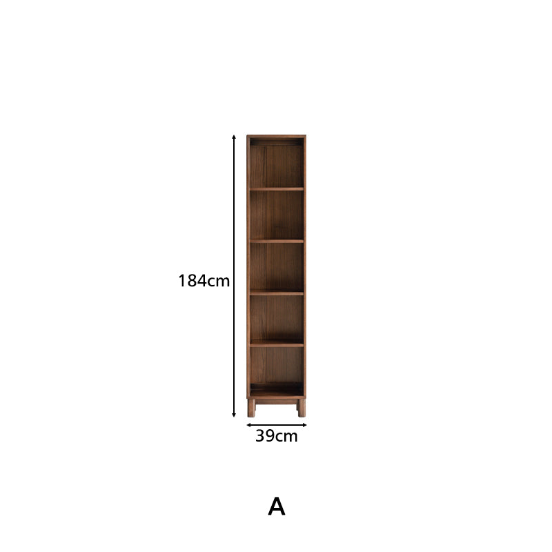 Phoebe 39cm/76cm/113cm Merpauh Wood Storage Cabinet Chest/Bookcase With Leg for Home Walnut Color