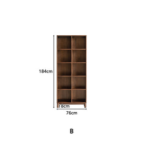 Phoebe 39cm/76cm/113cm Merpauh Wood Storage Cabinet Chest/Bookcase With Leg for Home Walnut Color