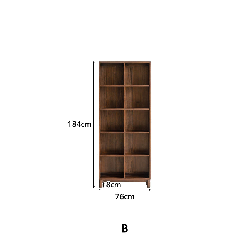 Phoebe 39cm/76cm/113cm Merpauh Wood Storage Cabinet Chest/Bookcase With Leg for Home Walnut Color