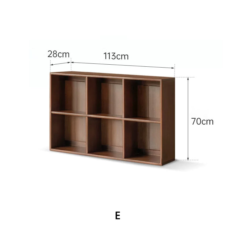 Phoebe 39cm/76cm/113cm Merpauh Wood Storage Cabinet Chest/Bookcase With Leg for Home Walnut Color