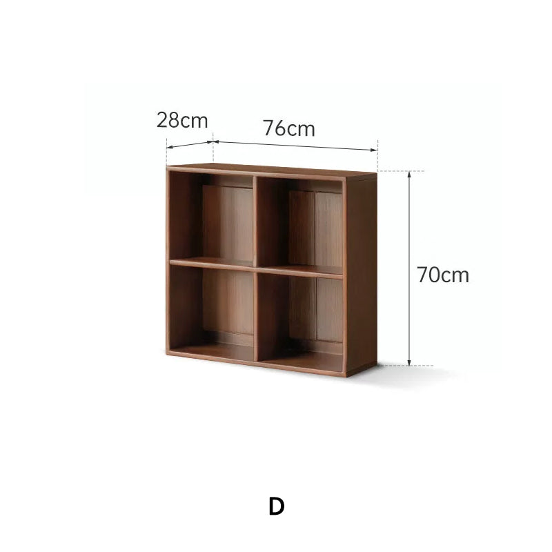 Phoebe 39cm/76cm/113cm Merpauh Wood Storage Cabinet Chest/Bookcase With Leg for Home Walnut Color