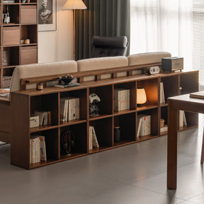 Phoebe 39cm/76cm/113cm Merpauh Wood Storage Cabinet Chest/Bookcase With Leg for Home Walnut Color